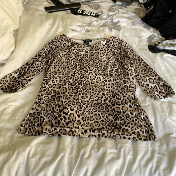 Olsen leopard print top - Picture 1 of 3